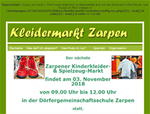 Tablet Screenshot of kleidermarkt.zarpen.de